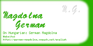 magdolna german business card